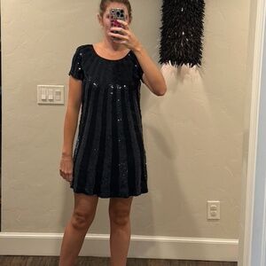 French Connection sequin navy dress